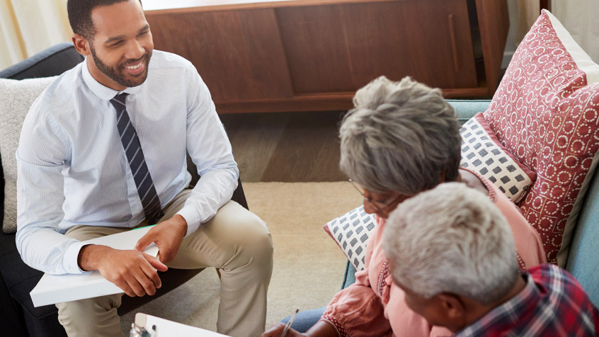 Senior Couple Meeting with advisor