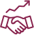 burgundy shaking hands icon