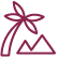 burgundy palm tree icon