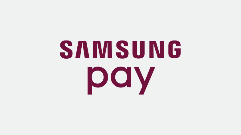 samsung pay icon in the color burgundy