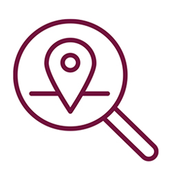 locations magnifying glass icon