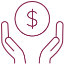 money in hands icon