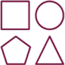 burgundy shapes icon