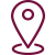 loctaion icon in the color burgundy