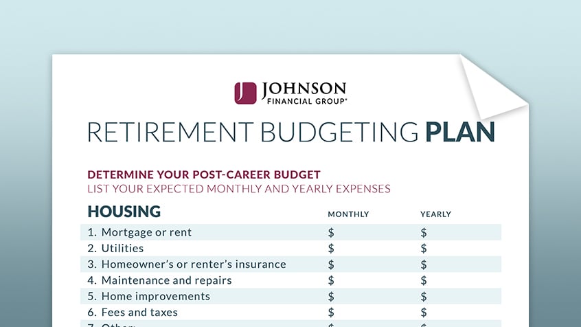 Retirement Budgeting Worksheet Thumbnail
