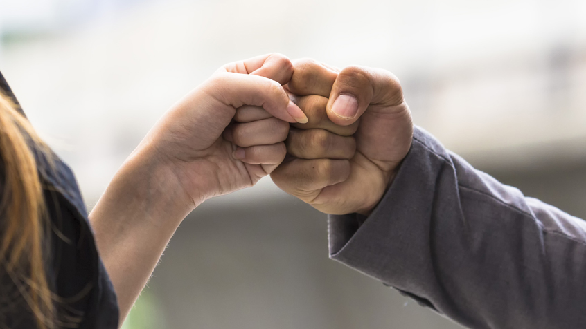 business fist bump