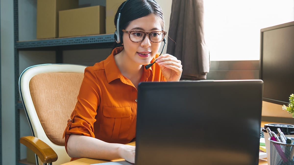 minority woman headset