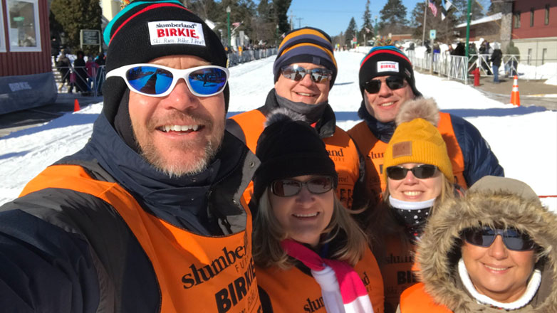 Johnson Financial Group associates having fun at the Birkie