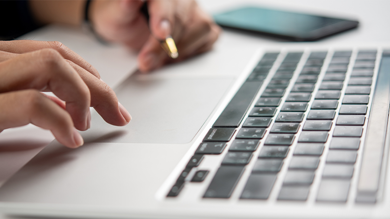 Person using laptop