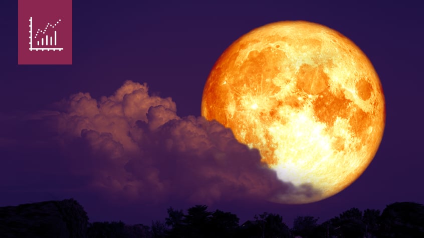 corn moon with investment commentary icon