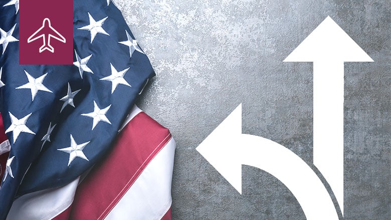 american flag with arrows
