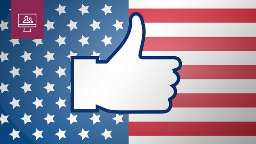 like icon over flag