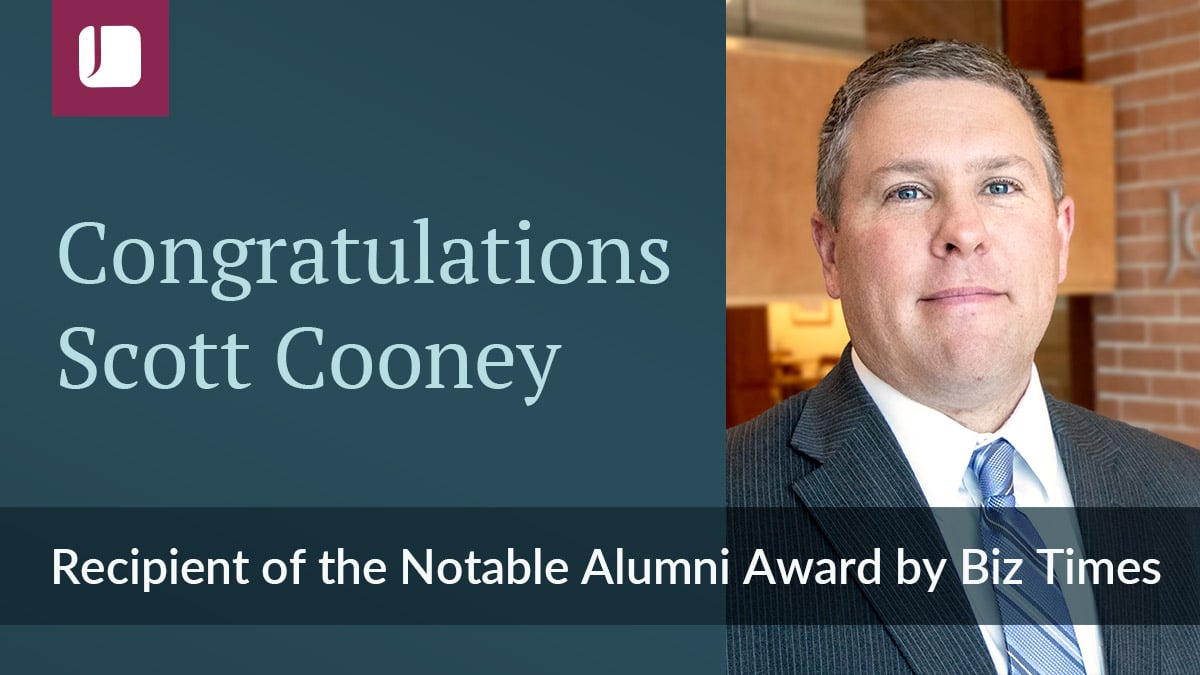 Scott Cooney was recognized as a notable alumni from the BizTimes.