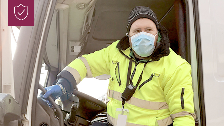 trucker mask gloves