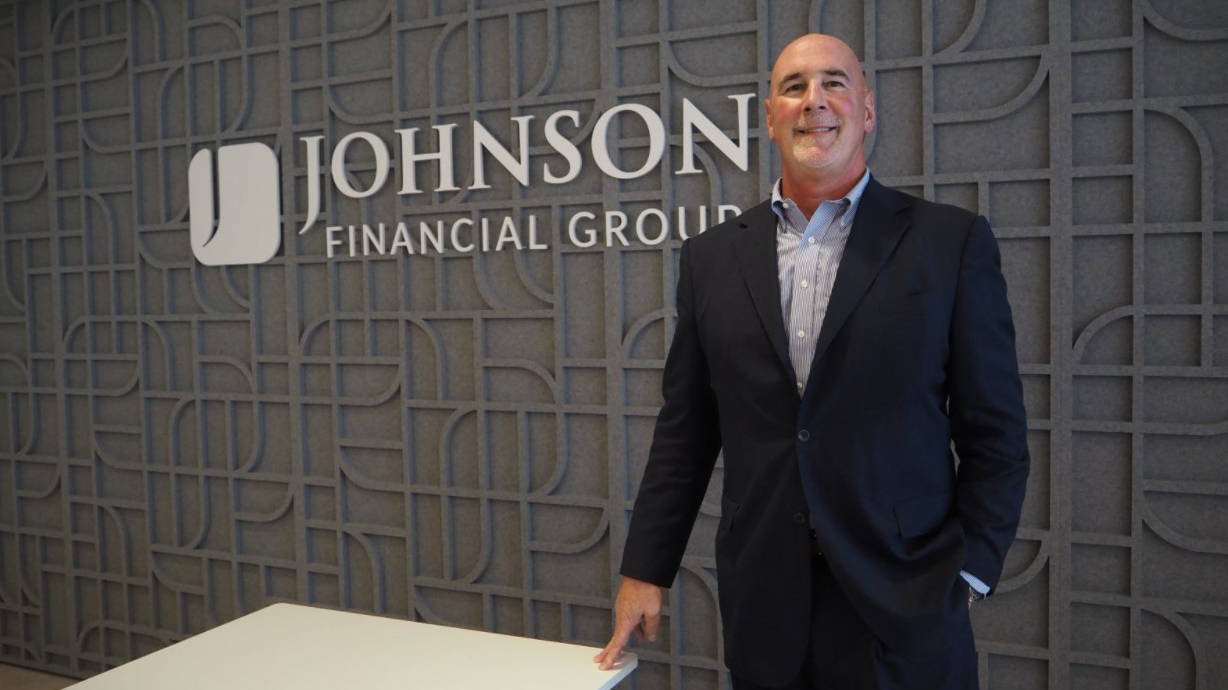 Johnson Financial Group President and CEO on the 19th floor of new Cathedral Place building.