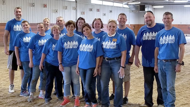 Southcentral employees volunteering with united way