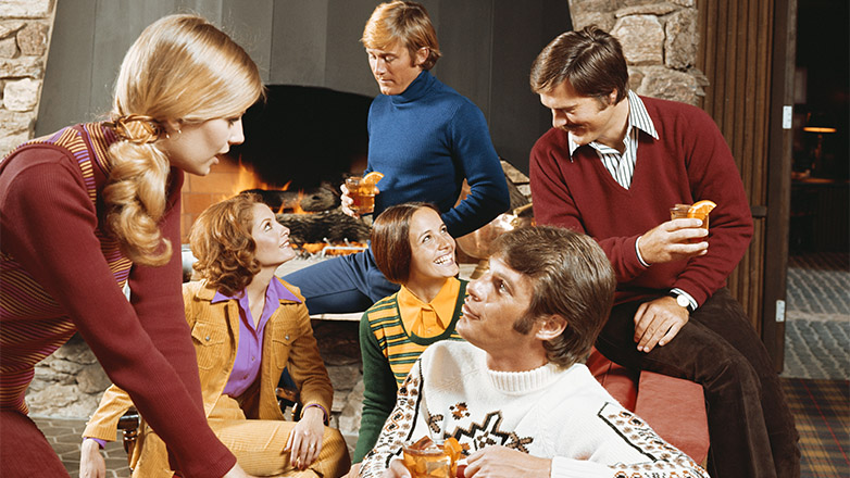 Group of friends in 1970s