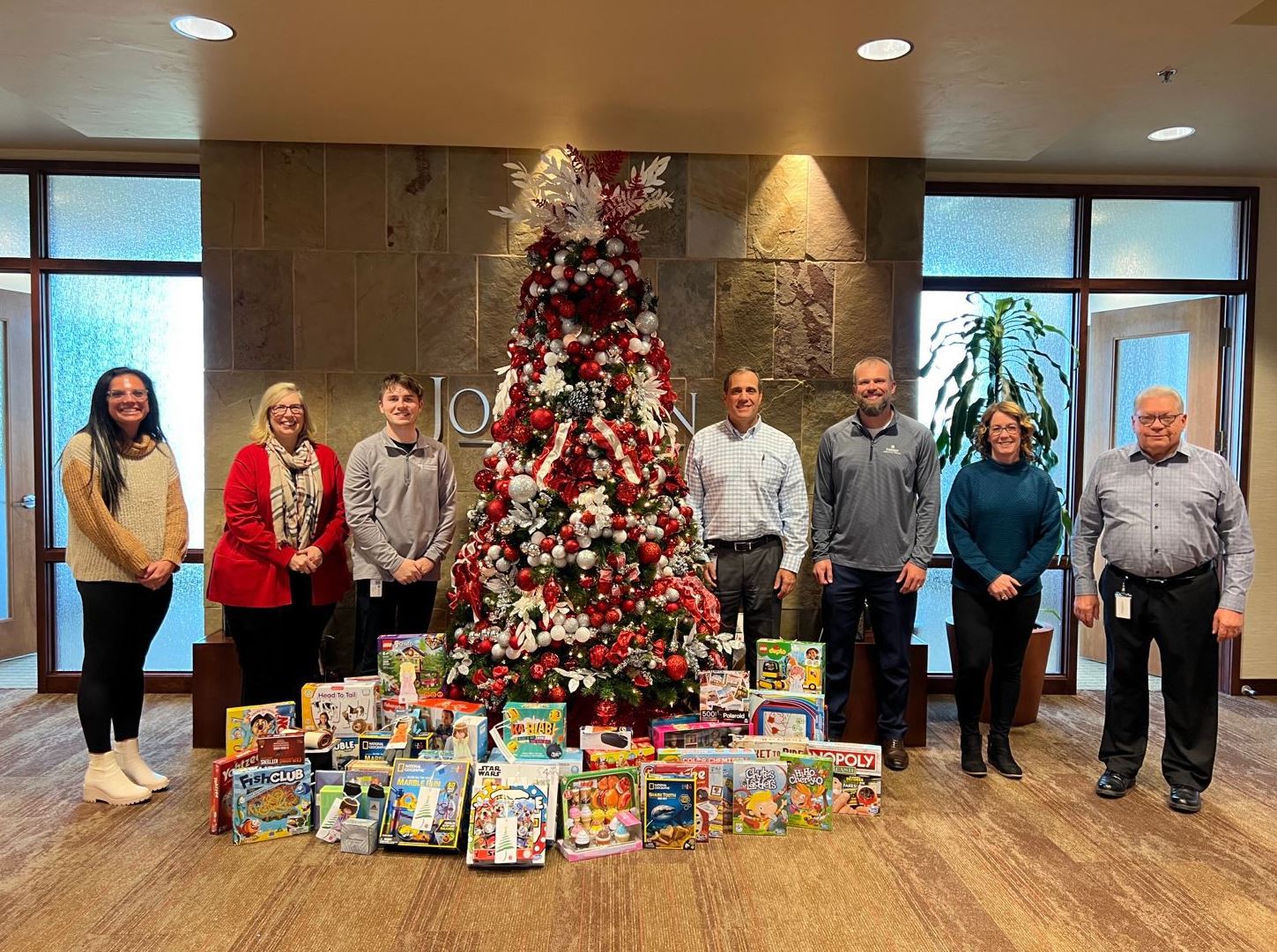JFG Green Bay office partners with salvation army to bring board games to families this holiday season.