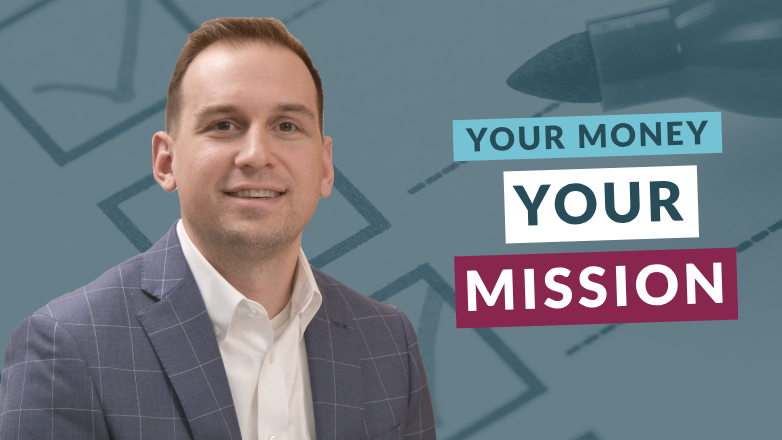 Greg King and the Your Money. Your Mission. logo